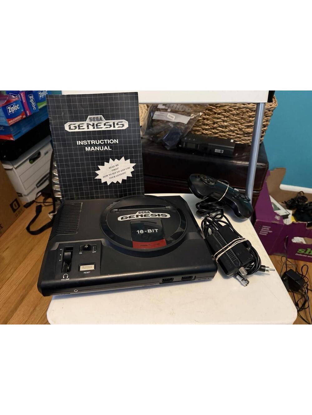 SEGA Genesis Console Not Working System  With Controller And Video Cable ,Manual